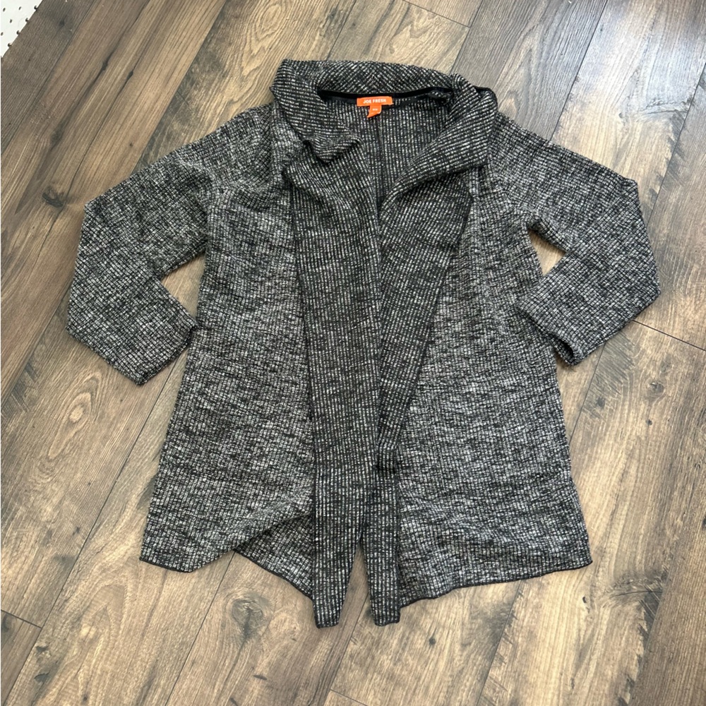 Joe Fresh Charcoal Open-Front Cardigan